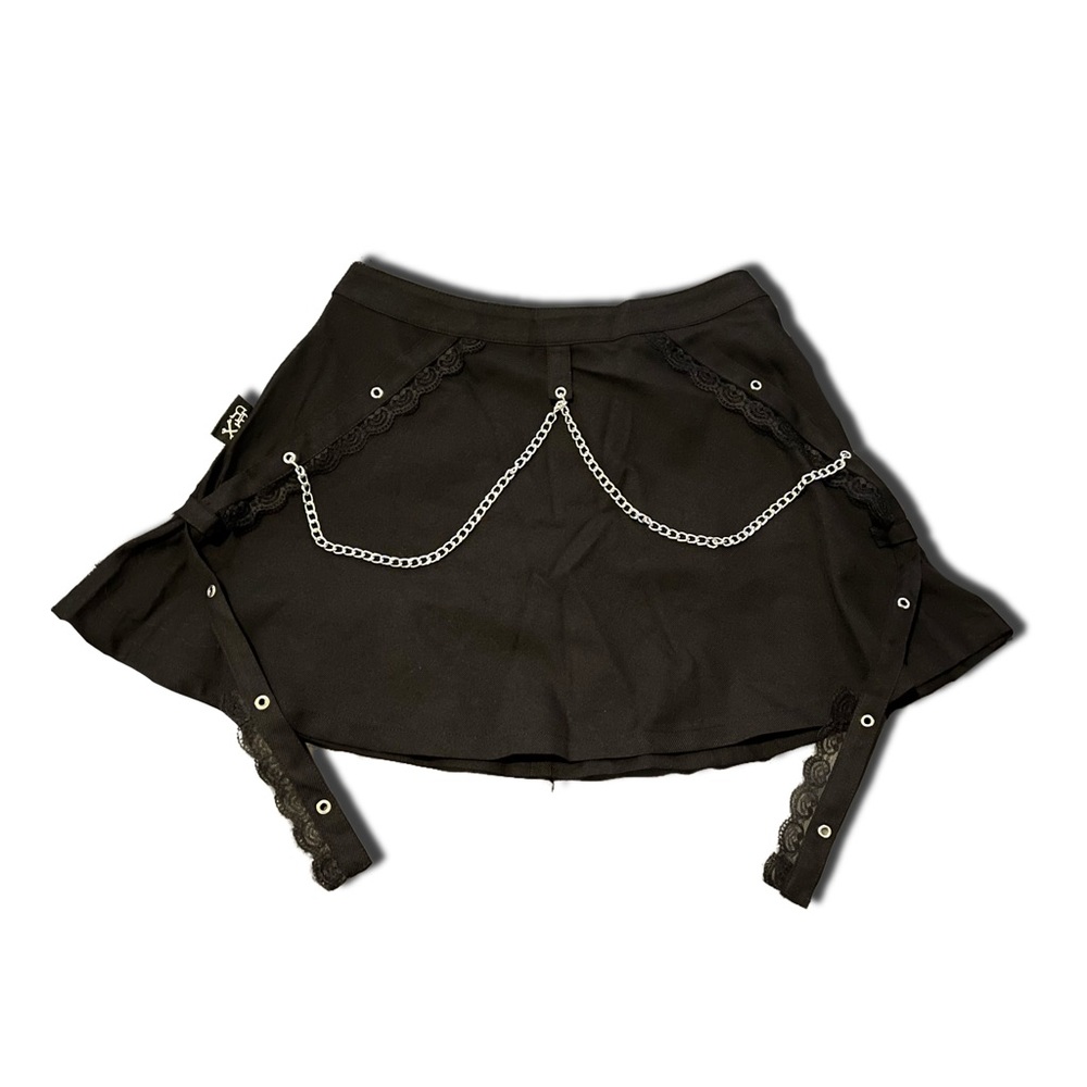 NWT Tripp NYC Royal Bones Daang Goodman Black Chain Mini Skirt